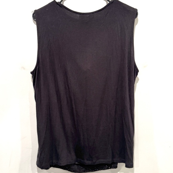 Jones New York Black Sequin Sleeveless Drape Top NWT - Picture 6 of 10